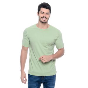 Camiseta Masculina Manga Curta Gola Redonda Básica Verde