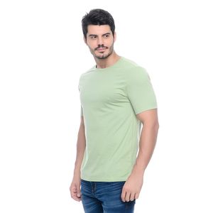 Camiseta Masculina Manga Curta Gola Redonda Básica Verde