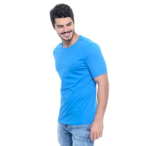 Camiseta Masculina Manga Curta Gola Redonda Básica Royal