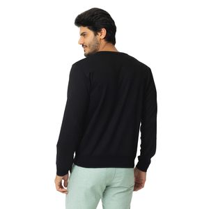 Suéter Masculino Tricô Premium Casual Gola V Preto