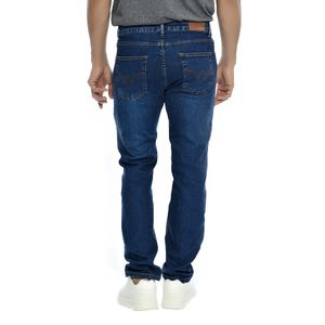 Calça Jeans Masculina Estonada Reta Básica Azul