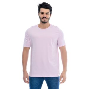 Camiseta Masculina Básica Manga Curta Gola Redonda Lilás