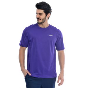 Camiseta Fitness Manga Curta Gola Redonda Dry Fit Premium Roxo