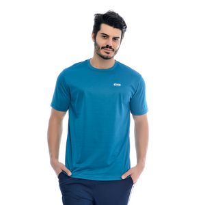 Camiseta Fitness Manga Curta Gola Redonda Dry Fit Premium Petróleo