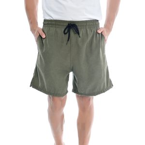 Shorts Mauricinho Masculino Abertura Lateral e Elástico Na Cintura Verde Militar