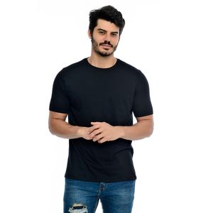 Kit 2 Camisetas Masculina Básica Casual 100% Algodão Preto e Branco