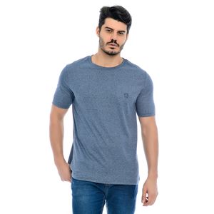 Camiseta Masculina Mr Kitsch Gola Redonda Mescla Azul Marinho