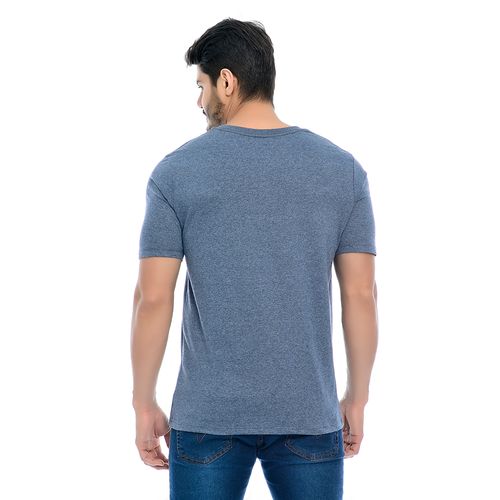Camiseta Masculina Mr Kitsch Gola Redonda Mescla Azul Marinho