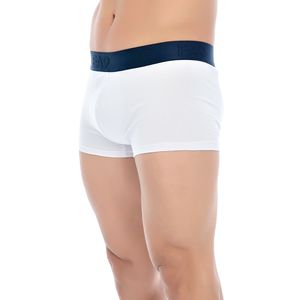 Cueca Boxer Masculina Em Algodão e Elastano Branco