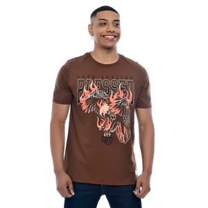 Camiseta Masculina Todo Sentido Gola Redonda Marrom