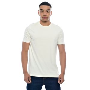 Camiseta Masculina Gola Redonda Básica Off-White