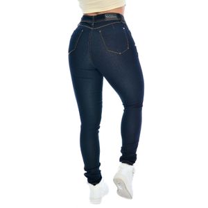 Calça Jeans Feminina Skinny Azul Escuro Levanta Bumbum