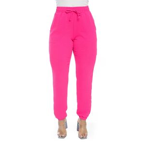 Calça Jogger Feminina Cós Elástico Rosa