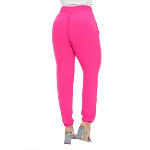 Calça Jogger Feminina Cós Elástico Rosa