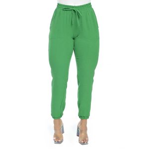 Calça Jogger Feminina Cós Elástico Verde