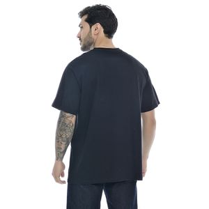 Camiseta Masculina Oversized Preto Gola Redonda Com Estampa Basquete