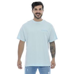 Camiseta Masculina Com Estampa Desert Vibes Azul Claro