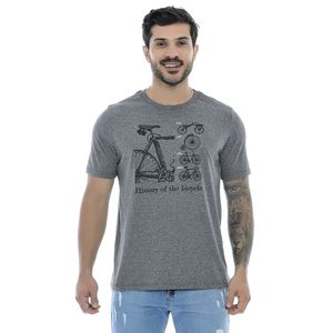 Camiseta Masculina Com Estampa History Of The Bicycle