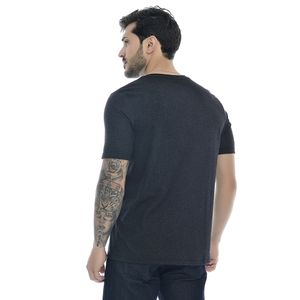 Camiseta Masculina Com Estampa Monaco Mescla Preto