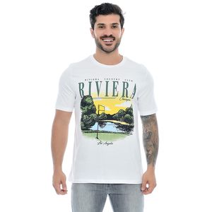 Camiseta Masculina Com Estampa Riviera Country Club Branco