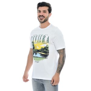 Camiseta Masculina Com Estampa Riviera Country Club Branco