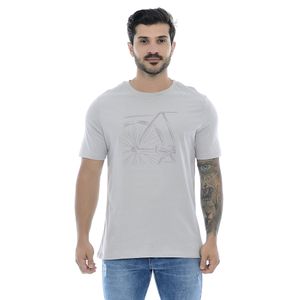 Camiseta Masculina Estampada Cinza