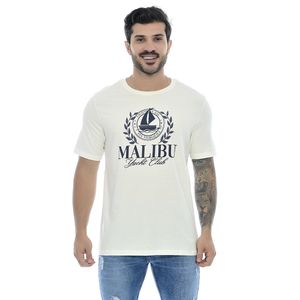 Camiseta Masculina Gola Redonda Com Estampa California USA Malibu