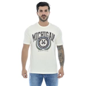 Camiseta Masculina Com Estampa Michigan Off White