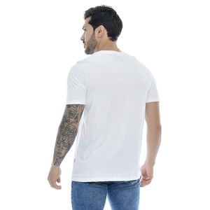 Camiseta Masculina com Estampa Baseball Branca