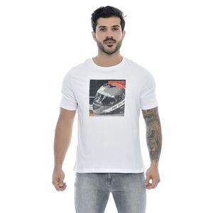 Camiseta Masculina Com Estampa Motorsport Legend Branca