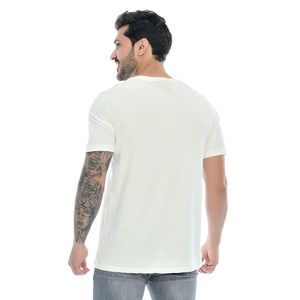 Camiseta Masculina Com Estampa Travelling Is Changing Off White