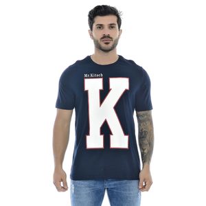 Camiseta Masculina Mr Kitsch Estampada Azul Marinho