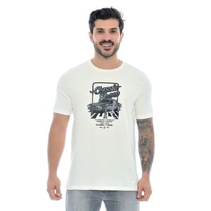 Camiseta Masculina Com Estampa de Carro Classic Show Off White