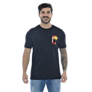 Camiseta Masculina Com Estampa Summer Vibes Preto