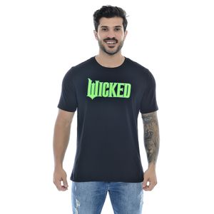 Camiseta Masculina Com Estampa Wicked Preto