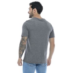 Camiseta Masculina Com Estampa Caveira Mescla Grafite