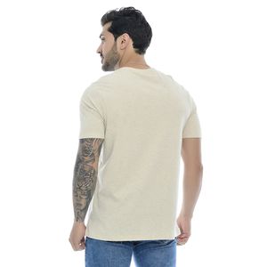 Camiseta Masculina Com Estampa Carro Dodge Classic Mescla Marfim