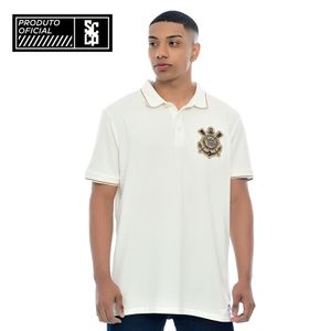 Camisa Polo Corinthians Oficial Escudo Dourado Masculina