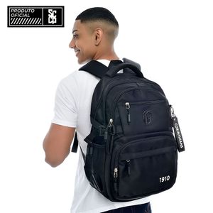 Mochila Corinthians Oficial Esportiva Casual CP 1910 Preto