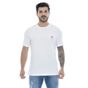 Camiseta Masculina Manga curta Mr Kitsch Branca/Vermelho