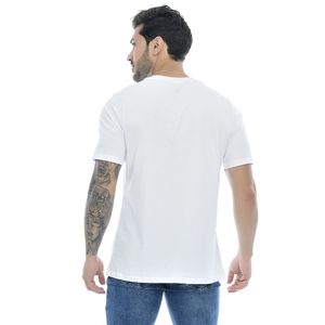 Camiseta Masculina Manga curta Mr Kitsch Branca/Vermelho