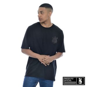 Camisa Corinthians Oficial Licenciada All Black Masculina