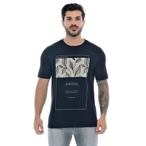 Camiseta Masculina Com Estampa Paradise Preta