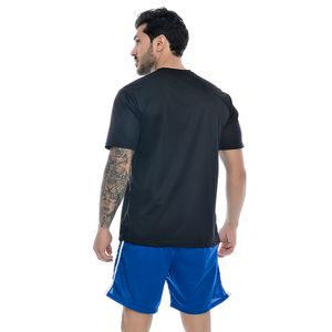 Camiseta Fitness Masculina Com Estampa E/A Preto