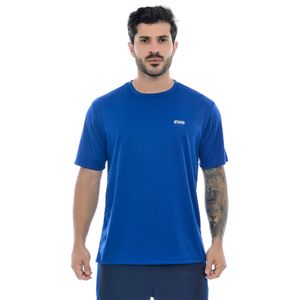 Camiseta Fitness Manga Curta Gola Redonda Dry Fit Premium Royal