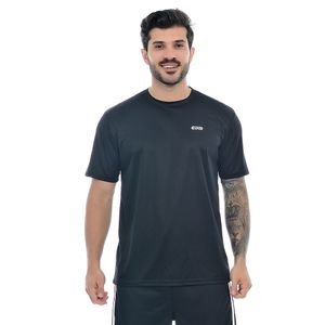 Camiseta Fitness Manga Curta Gola Redonda Dry Fit Premium Preta