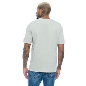 Camiseta Masculina Gola Redonda Básica Prata