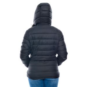 Jaqueta Puffer Corinthians Oficial Feminino Com Capuz Removível