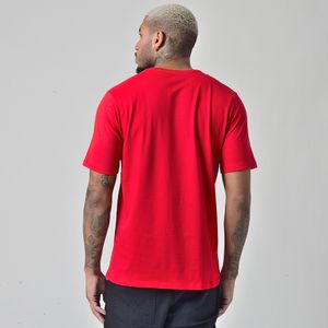 Camiseta Masculina Básica Manga Curta Gola Redonda Vermelho