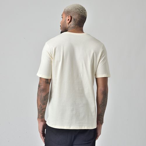 Camiseta Masculina Básica Manga Curta Gola Redonda Amarelo Claro